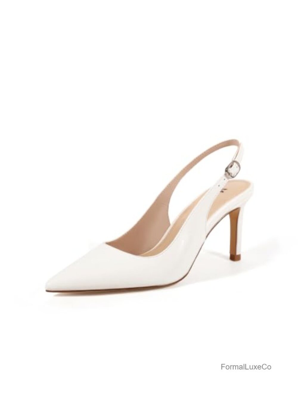 Slingback Heels for Women Pointed Toe Stiletto Pumps Adjustable Strap